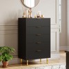 Dresser, Modern 5 Drawer Dresser for Bedroom with Gold Handle and Large Drawer, Wood Double Chest of Drawers and Storage Organizer - 4 of 4