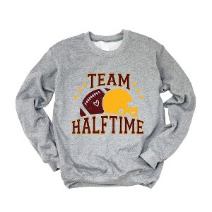 Simply Sage Market Women's Graphic Sweatshirt Team Halftime Distressed - Maroon - 1 of 4