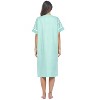 Casual Nights Women's Snap-front House Dress Short Sleeve Woven Duster Housecoat Lounger Sleep Dress - 4 of 4
