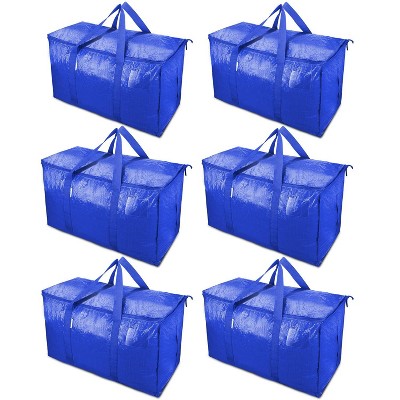 6-Pack/2-Pack Extra Large Heavy Duty Moving Bags with Zippers & Handles Storage Tote-HOMLUX