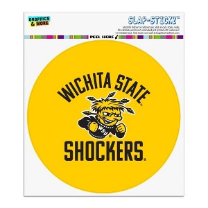 Wichita State Shocker Automotive Car Window Locker Circle Bumper Sticker - 1 of 4