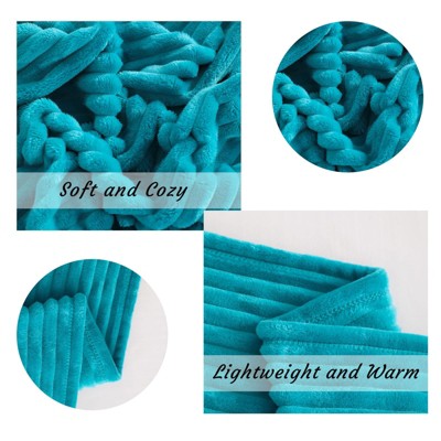 Soft Plush Teal Fleece Throw Blanket, 50" x 60"