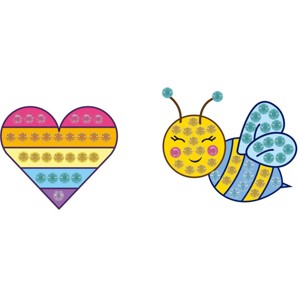 DIAMOND DOTZ BIG DOTZ® Love Buzz Diamond Art Stickers Kit - 1 of 4