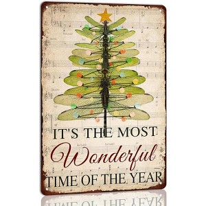 Lomsoe It's the Most Wonderful Time of the Year Metal Tin Sign Wall Art For Home Kitchen Cafe Bar Farmhouse Retro Wall Decor Retro Plaque 8x12 Inch - 1 of 1