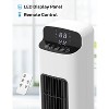 R.W.FLAME Tower Fan for Bedroom, Quiet Bladeless Floor Fan with 5 Speeds, 3 Modes, 12H Timer, Remote, LED Touch Display, 80° Oscillating, White - 3 of 4