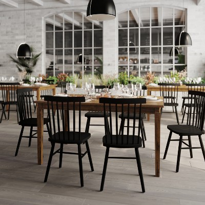 Henry 60" Brown Matte Solid Wood Dining Table for Six