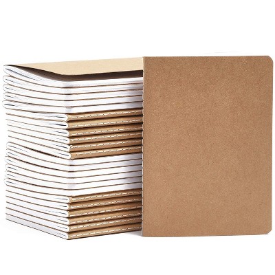 24-Pack Kraft Journal Bulk, Lined Pocket Notepad for Traveler & Diary, A6 Size, 4.1" x 5.7"