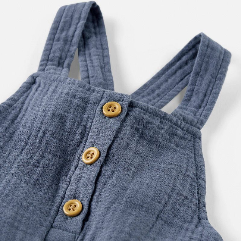 Little Planet by Carter's Organic Baby Coastal Overalls - Blue, 3 of 5