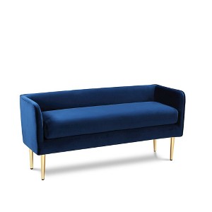 Meridian Furniture,Audrey Velvet Bench - 1 of 4
