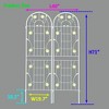 Syemin Patio Decorative Screens, Iron Arch Decoration Garden Trellis, for Outdoor for Climbing Plants Support, Flowerbed, Yellow, 40"*19.7"*71" - 4 of 4