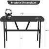 Infurnic Desks, Rectangular Dining Desk with four Sturdy Tables Legs, Modern Table for Kitchen or Living Room, Black, 27.6"*47.2"*29.5" - 4 of 4