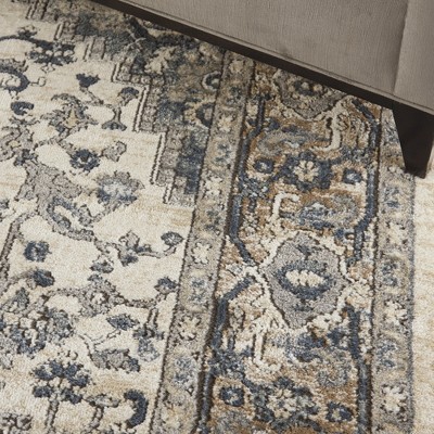 Braided Ivory/Grey Synthetic 6' x 9' Handmade Rectangular Rug