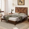 NicBex Mid-Century King/Queen/Full Size Wood Platform Bed with Elevated Headboard for Adults/Boys/Girls - 2 of 4