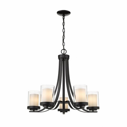 Z-lite Willow 5 - Light Chandelier In Matte Black : Target