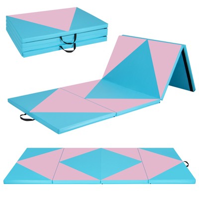 Costway Gymnastics Gym Mat 4-panel Folding Lightweight Gymnastics 