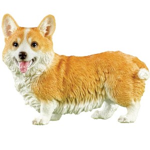 Collections Etc Realistic Detailed Adorable Corgi Puppy Decorative Statue Brown - 1 of 3