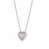 Pompeii3 1Ct Morganite & Lab Created Diamond Heart Pendant 14k White Gold Women's Necklace - 2 of 4