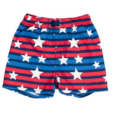 thumbnail interactive-video image 1 of RUGGEDBUTTS Boys Swim Trunks - UPF50+ Sun Protection With Fruits & Florals Print 1 of 2