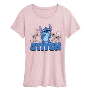 Women's - Disney - Stitch Group Short Sleeve Graphic T-Shirt - 1 of 3