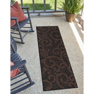 Unique Loom    Outdoor Botanical Vine Area Rug - 1 of 4