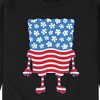 Men's - SpongeBob SquarePants - Patriotic Flag Silhouette Graphic Fleece Sweatshirt - 2 of 4