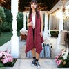 Anna-Kaci Women's Waterfall Heather Knit Long Cardi Vest- One Size Fits Most,Burgundy - 2 of 4