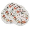 Saro Lifestyle Golden Harvest Fall Wreath Placemat (Set of 4), White, 15"x15" - 3 of 4