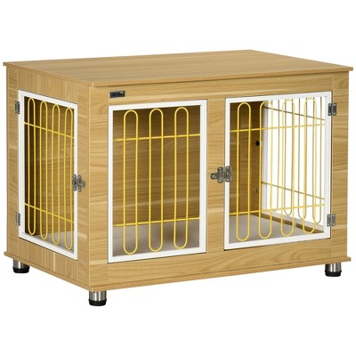 Pawhut Modern Large Dog Crate End Table With Soft Cushion & Big