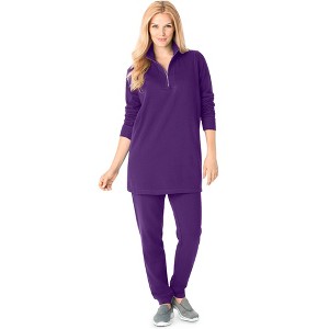 Woman Within 2-Piece Fleece Sweatshirt Set - 1 of 4