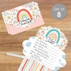 Big Dot of Happiness Hello Rainbow - Fill-In Cards - Boho Baby Shower and Birthday Party Fold and Send Invitations - Set of 8 - 2 of 4
