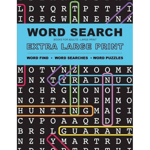Word Search Books For Adults Large Print By Large Print Word Search Team Paperback Target