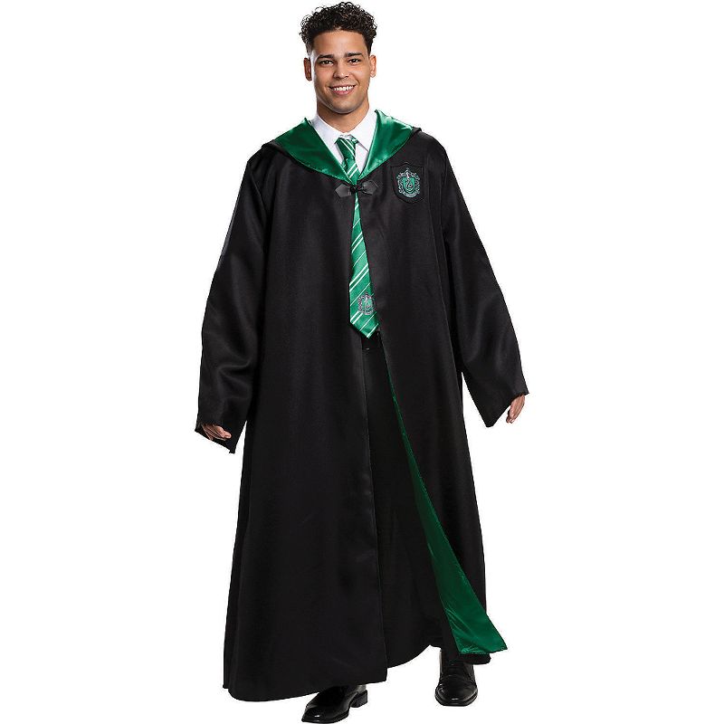 Disguise Adult General Sizing Harry Potter Slytherin Deluxe Robe Costume, 2 of 3