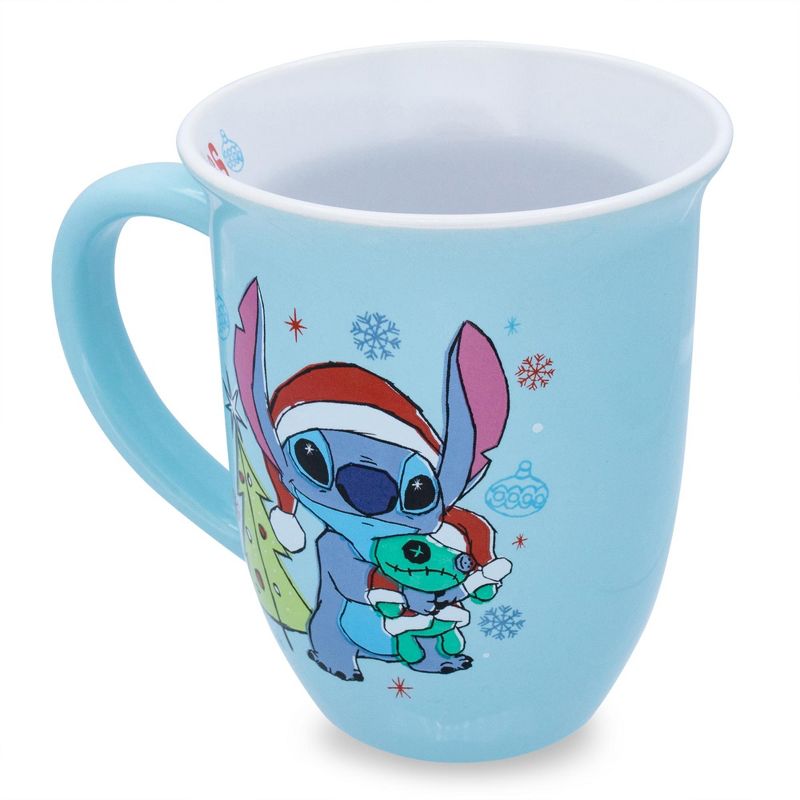 Silver Buffalo Disney Lilo & Stitch "Season's Greetings" Wide Rim Ceramic Mug | Holds 16 Ounces, 3 of 10