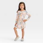 Toddler Girls' Hearts Long Sleeve Dress - Cat & Jack™ Cream