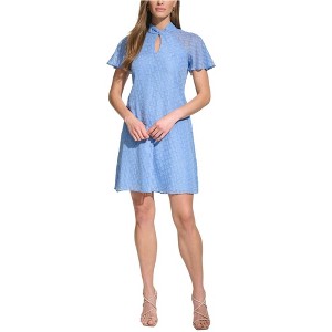 Jessica Howard Womens Flutter Sleeve Aline A-line Dress, Blue, 16 - 1 of 1