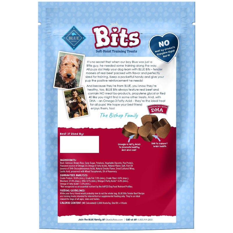 Blue Buffalo Bits Natural Soft-Moist Training Dog Treats with Beef Recipe, 3 of 7