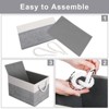 Aoibox Foldable Storage Bins 3 Pack Large Organizer Baskets with Rope Handles for Toys Books Closet White Grey - 4 of 4