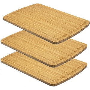 3Pcs Extra Large Bamboo Cutting Boards, Wood Stove Top Cover Board, Gas Stove Top Cover, Cutting Boards with Juice Groove for Kitchen Meal Prep - 1 of 4