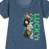 - Barbie - Group Lucky Graphic Short Sleeve Fleece Dress - 2 of 4