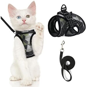 rabbitgoo Kitten Harness and Leash Set, Escape Proof Breathable Pet Jacket with Reflective Strips, Geometric Pattern - 1 of 1