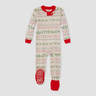 Burt's Bees Baby® Baby Fair Isle Organic Cotton Footed Pajama - Red 9M