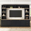 102.3" Farmhouse Entertainment Center Wall Unit for 75" TV,Large TV Stand with Bookshelves & Adjustable Shelves for Living Room-Baofuwish - 2 of 4