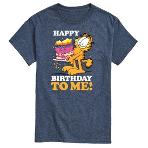 Men's - Garfield - Happy Birthday To Me Short Sleeve Graphic T-Shirt - 1 of 4
