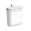 SEVOBAL Stainless Steel Hanging Trash Can Kitchen Compost Bin for Counter Top, Under Sink Wall Mount, Small Garbage Can, White, 6"*10.25"*11" - 3 of 4