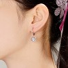Guili Square Drop Earrings in Sterling Silver with Clear CZ, Rhodium, Gold & Rose Gold Plating – Modern Sparkle with Geometric Elegance - 3 of 4