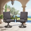 EROMMY Outdoor Dining Chairs Set Of 2, Heavy Duty Swivel Patio Chairs With Thickened Cushions, Metal Patio Chairs Gentle Rocker For Outside - 4 of 4
