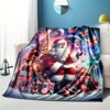 Lomsoe Santa Claus with Colorful Butterfly Print Flannel Blanket - All Seasons Soft Cozy Warm Throw Blanket for Bed, Napping, Camping, Travel, Office - 4 of 4