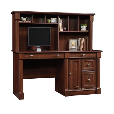 Palladia Computer Desk and Hutch Cherry - Sauder