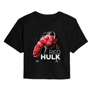 Women's - Marvel - Red Hulk Cropped Graphic T-Shirt - 1 of 4