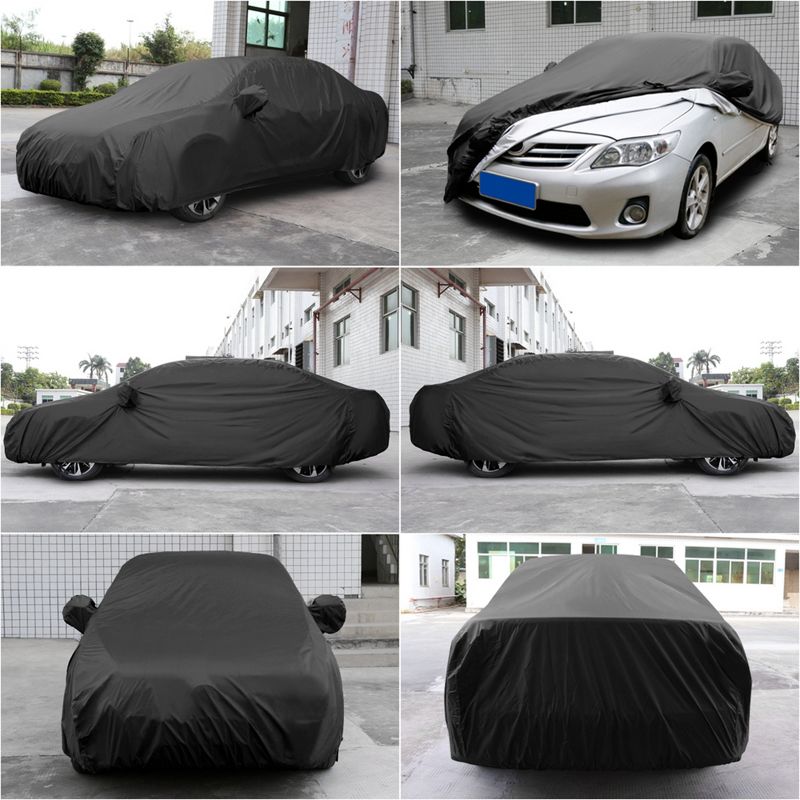 Unique Bargains Breathable Snowproof Waterproof Car Cover w Mirror Pocket, 4 of 11